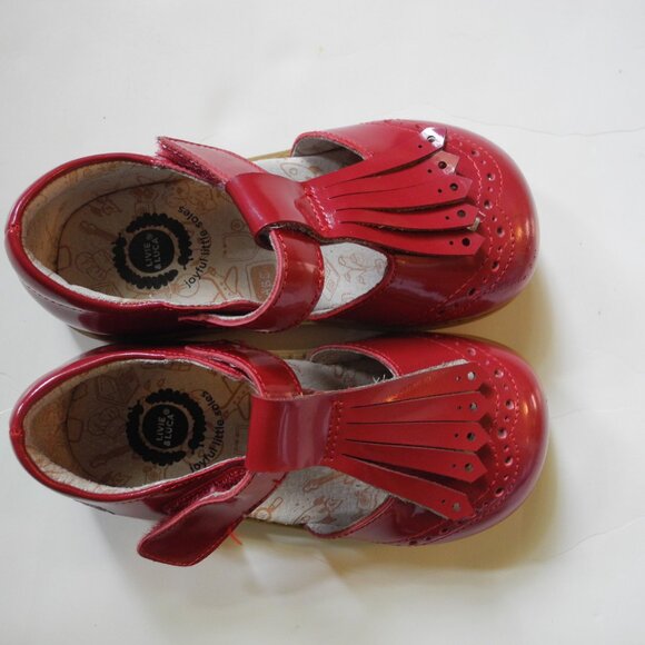 Livie and Luca Felix Fringe Mary Jane shoes red patent leather Toddler 11 EUC - Picture 3 of 3